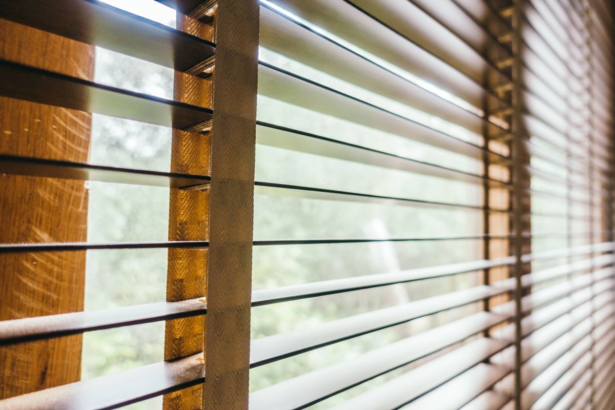 Window with blinds in Las Vegas.