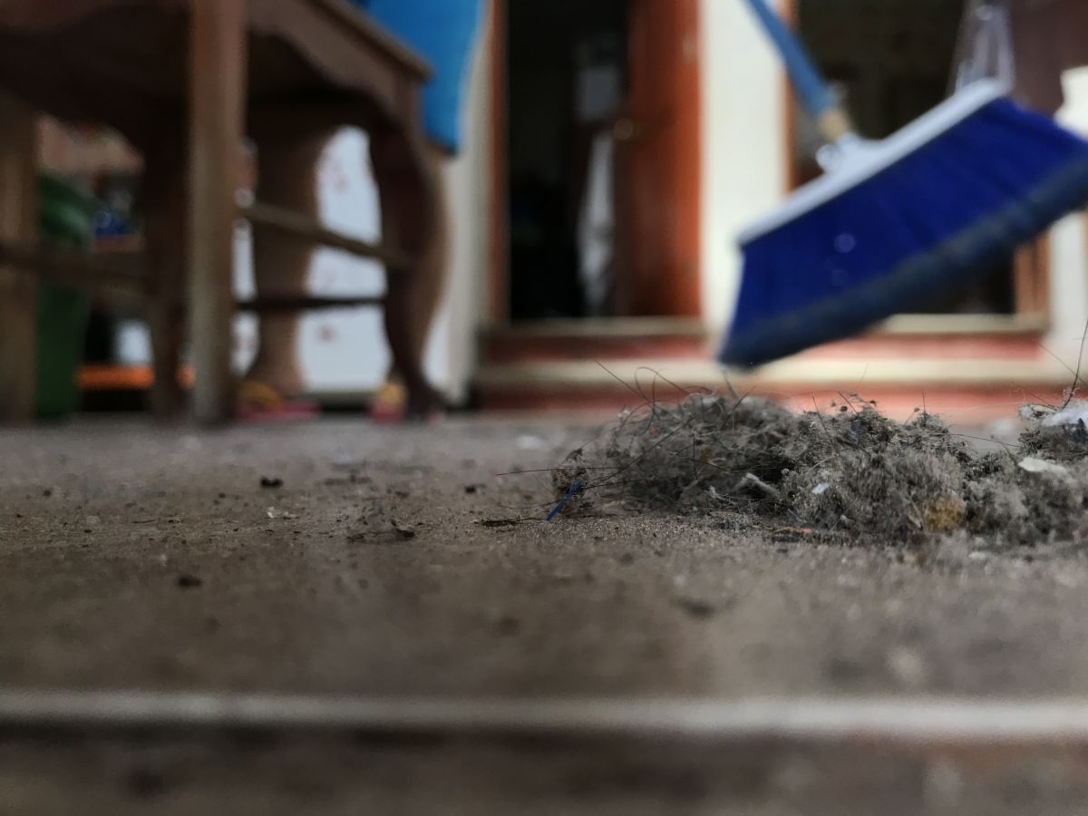Dirt build-up from inadequate windows.